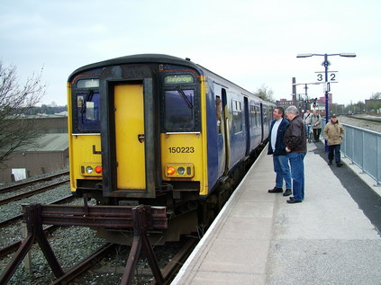 150223 on arrival at Stalybridge, with some of the merry band of travellers