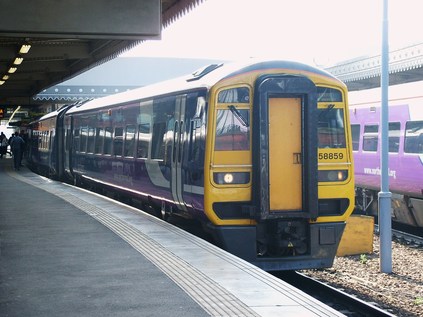158859 waits to depart Sheffield for Leeds