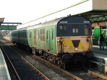 DEMU 205032 at Okehampton Station