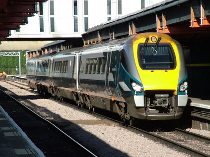 Meridian 222010 waits to work a service to St. Pancras
