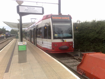 Croydon Tramlink car 2541 at Beckenham Junction