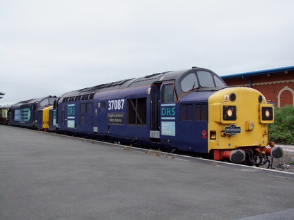 37087 and 37194 pause at Newton Abbot