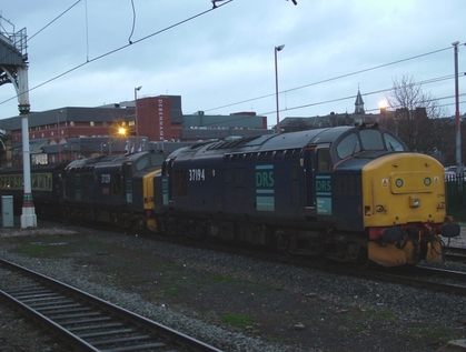 37194 and 37229 in very poor light at Preston