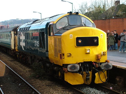 37425 'Pride of the Valleys' awaits departure from Caerphilly