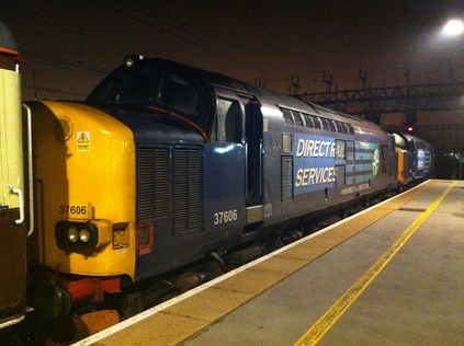 37606 and 37603 prepare to lead the tour south from Crewe