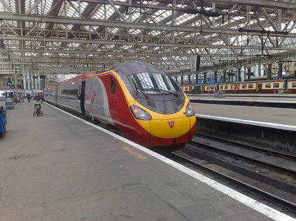 390026 on arrival at Glasgow Central