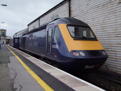 43029 awaits time to turn back at Exeter St. Davids