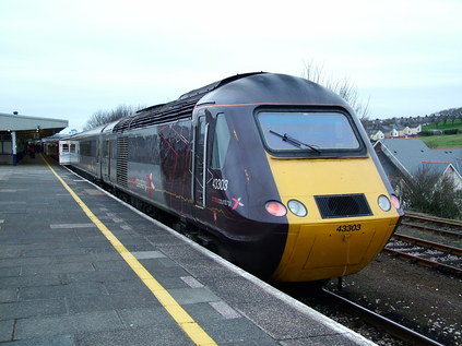 Having arrived from Glasgow, 43303 waits to work back from Plymouth to Leeds