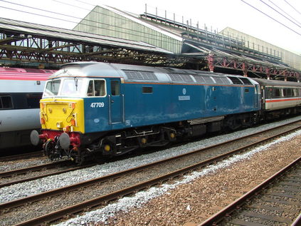 47709 hauling an ECS working through Crewe