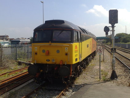 47727 at the end of the bay at Weston-super-Mare