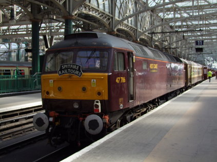 47786 'Roy Castle OBE' after turning the stock via the Cathcart Circle