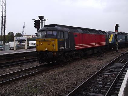 47805 on 5Z18 at Bristol Temple Meads under stormy skies