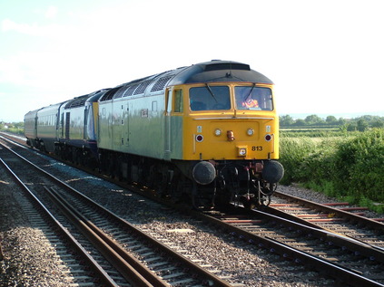 47813 'John Peel' thunders through Highbridge on route to St. Phillips Marsh