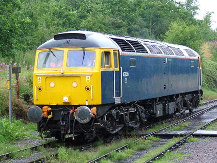 47839 runs around at a typically drenched Rhymney