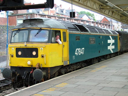 47847 awaits the road at Newport