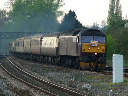 47854 leads the return leg of NENTA's Paignton tour through Taunton