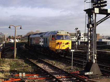 50031 brings empty stock into Bristol Temple Meads