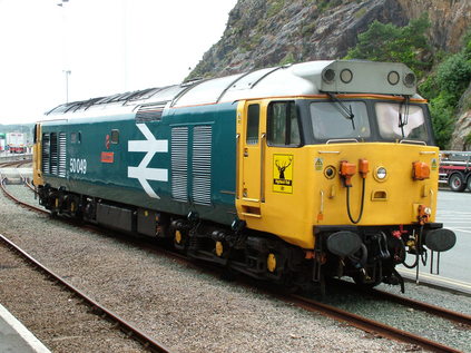 50049 runs around at Fishguard Harbour