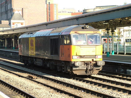 60007 runs light engine through Newport