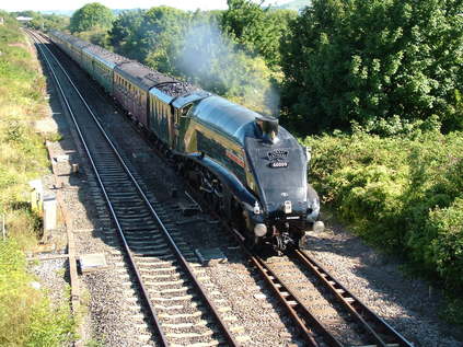 60009 Union of South Africa passes Highbridge at speed