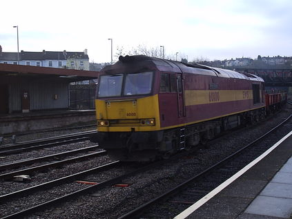 60100 passing through Newport at speed