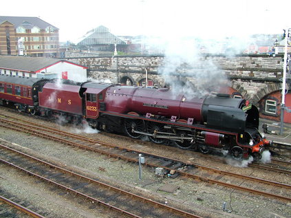 6233 'Duchess of Sutherland' at Holyhead