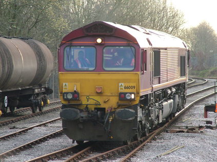 66009 runs around at the Ribble Steam Railway platform
