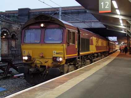 66023 prepares to haul the tour at Crewe