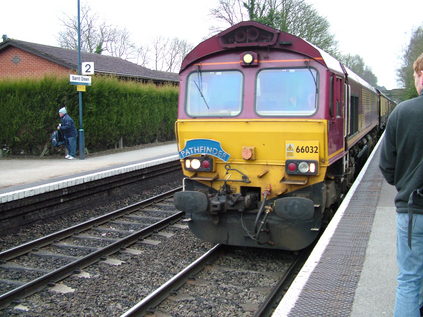 66032 arrives at Barnt Green