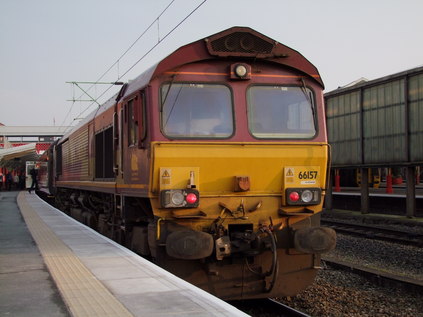 66157 on arrival at Crewe with the ECS