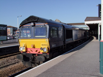 66402 with DRS branding removed, working 2D04 at Weston-super-Mare