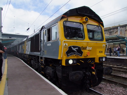 66434 prepares to head to Newcastle via the Tyne Valley