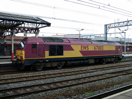 67003 reverses at Crewe