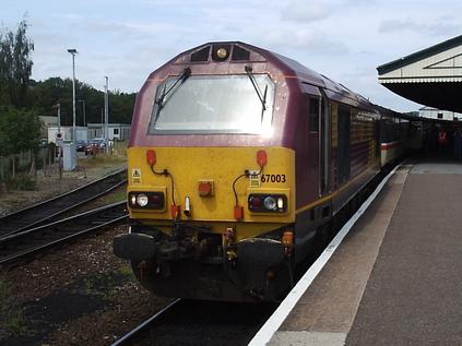 67003 at Exeter St. Davids