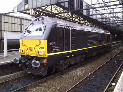 67005 'Queens Messenger' awaits the road