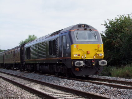 This week - 67005 leads the train