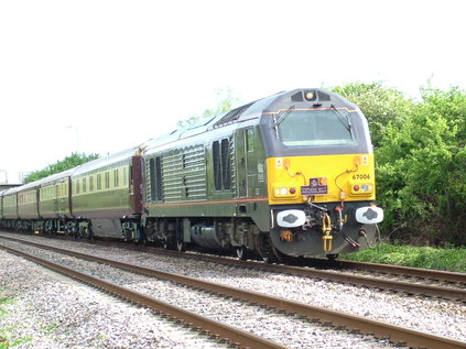 67006 passes Springfield Road with the Northern Belle