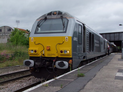 67012 is prepared for departure from Wrexham General