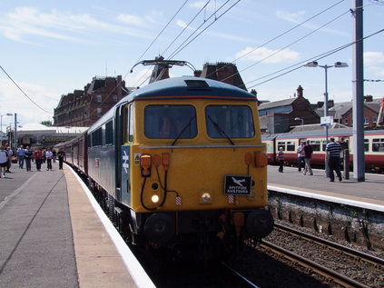 87002 awaits departure from Ayr