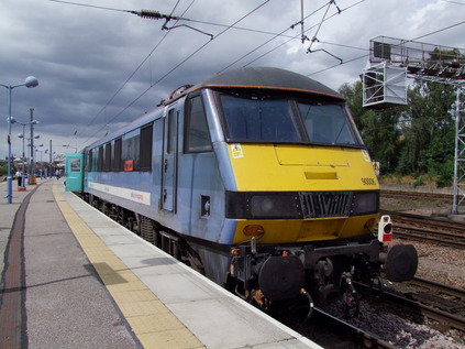 90006 awaits departure from Norwich