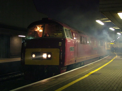 D1015 poses as D1054 as it waits to depart Bristol Temple Meads