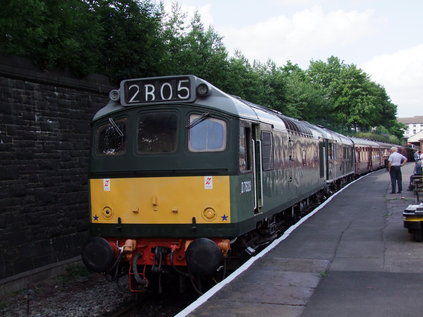 D7629 and D5054 await the road to Heywood
