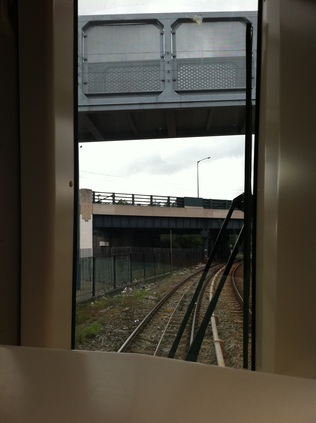 'Driving' the DLR near Canning Town