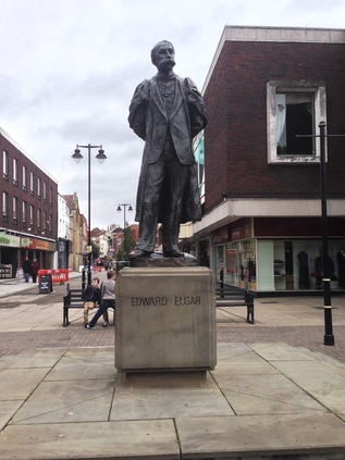 Elgar stands guard over the curiously haphazard City Centre