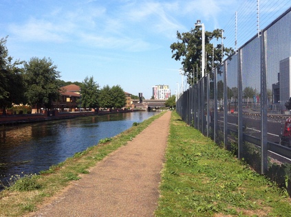 Open at last... Towpath on the Hackney Cut