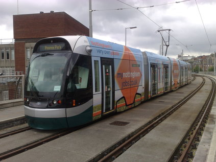 NET tram 201 pauses at the Station Street terminus