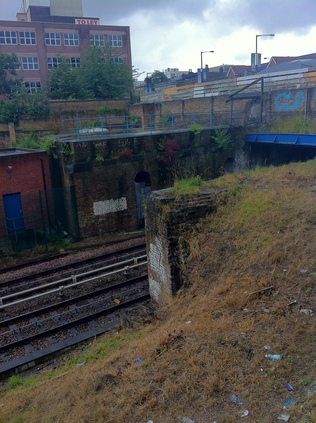 The remains of Bow Station, from Kitcat Terrace