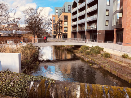 Brewery Quarter and the River Wandle