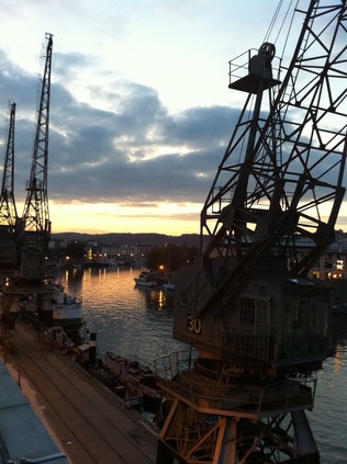 Sunset in Bristol, from the M Shed
