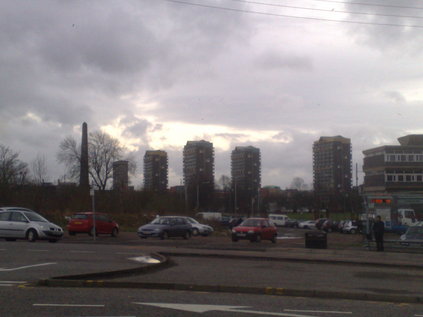 A desolate view from London Road under brooding skies